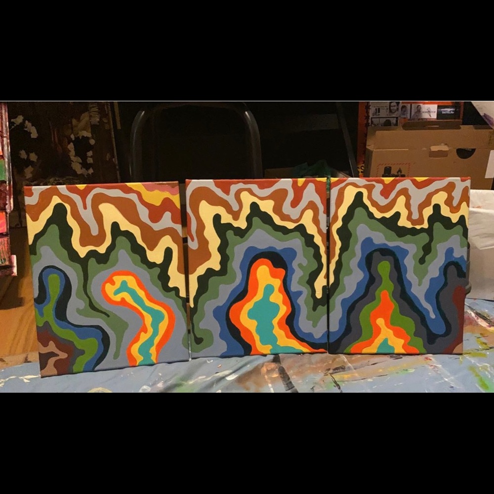 3  piece 11x14 inches canvas artwork !!